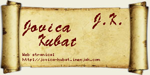 Jovica Kubat vizit kartica
